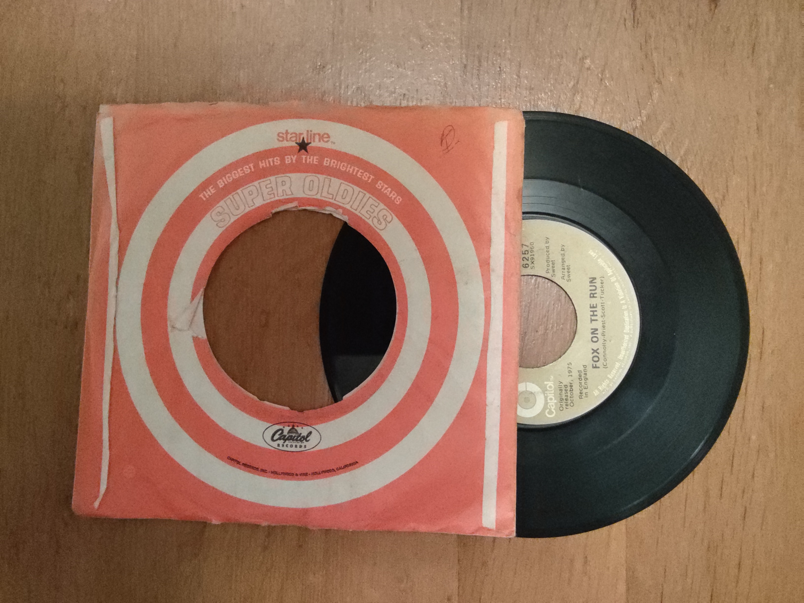 The Sweet met Fox on the run 1973 Single nr S20256382