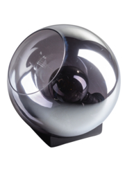 Tafellamp Orb zwart glas smoke d-35cm 1xE27 nr 05-TL3364-3036