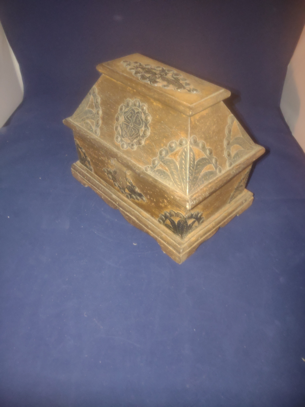 Sieraden kistje met slotplaatje ijzer beslag Large b-25,5cm nr 1812C