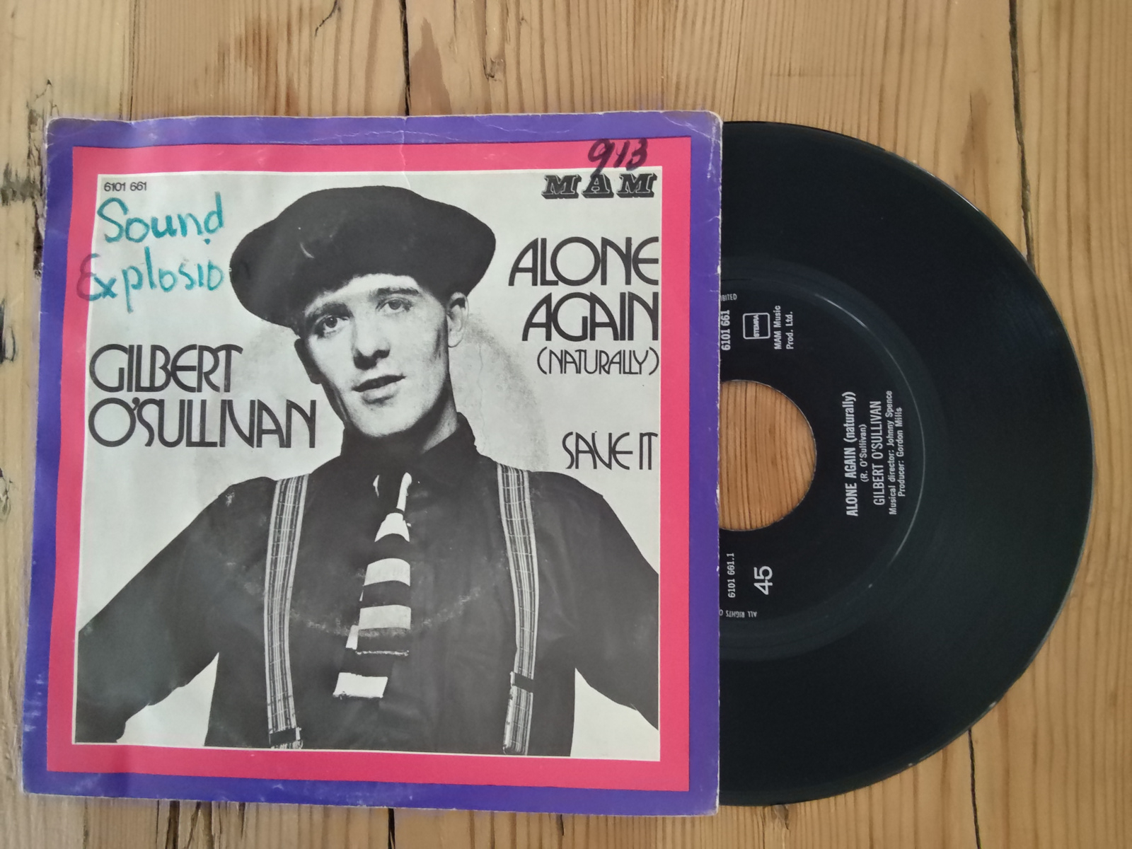 Gilbert O'Sullivan met Alone again (naturally) 1972 Single nr S20256634