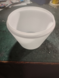 Mondgeblazen glas model FEZ opaal mat d-20cm basis d-18,3cm nr 10091