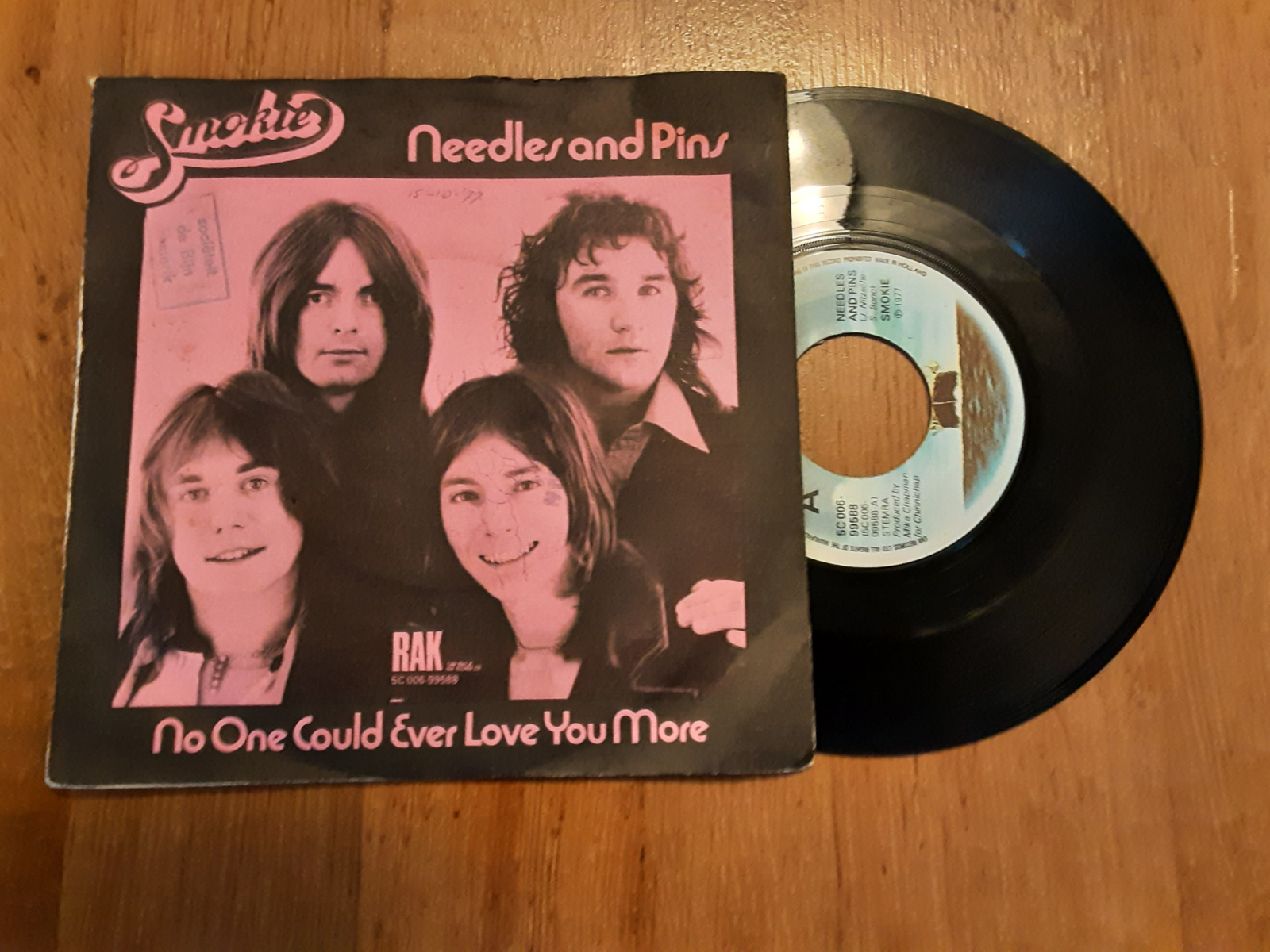 Smokie met Needles and pins 1977 Single nr S20234329