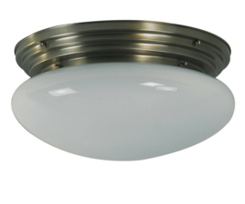 Plafonniere glazen bol Champion 48cm opaal met mat nikkel ophanging nr 7P1-4800.00