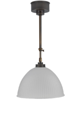 Schuifstang 2x50cm brons kleur mat witte koepelkap 30 nr 2Sb-531.16