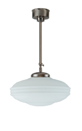Schuifstang standaard H 82-132 mat nikkel met glazen bol Atrium 7Sb2-499