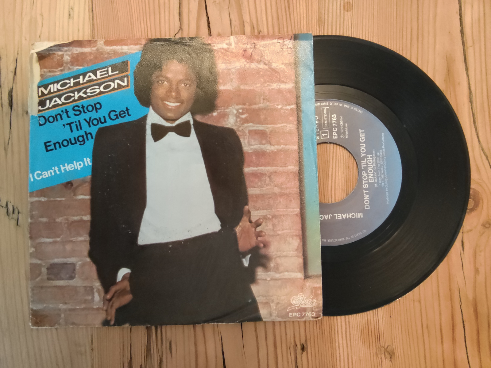 Michael Jackson met Don't stop 'til you get enough 1979 Single nr S20234433