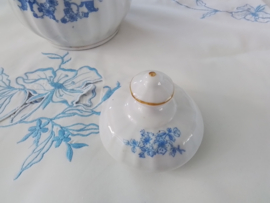 Oude enantieke koffiepot blauwwit China Blue
