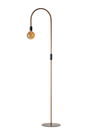 Pike vloerlamp 1x E27 messing/zwart aan/uit nr 05-VL8135-12