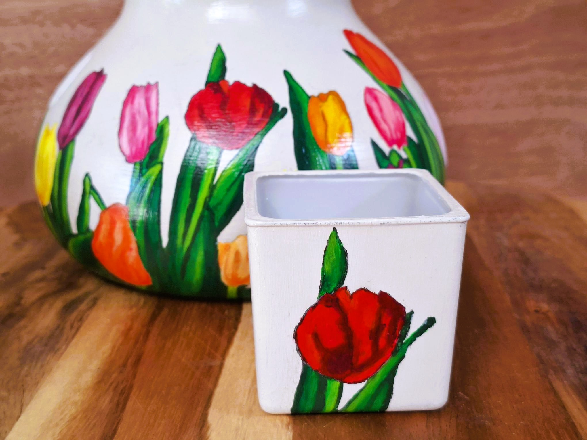 Tulpen waxinelichtjes, per set