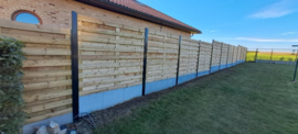 Massief Tuinscherm in Noors Grenen – Inox Geschroefd – 180 × 180 cm