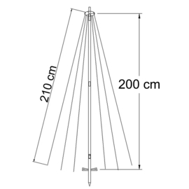 Kerstboomverlichting buiten 196 led lampjes