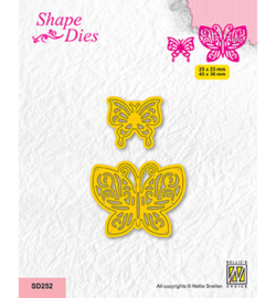 Shape dies, Garden, 2 butterflies-2