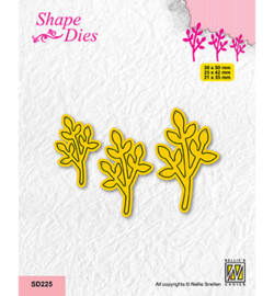 Shape dies, Set of 3 Branches-4