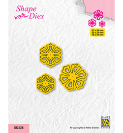 Shape dies, Set of 3 Flowers-5