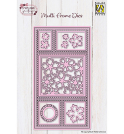 Multi Frames Dies, Slimline Die Set Flowers