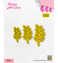 Shape dies, Set of 3 Branches-1