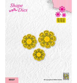 Shape dies, Set of 3 Flowers-6