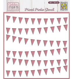 MMS4K-092 - Mixed Media Stencil, Spring Banners