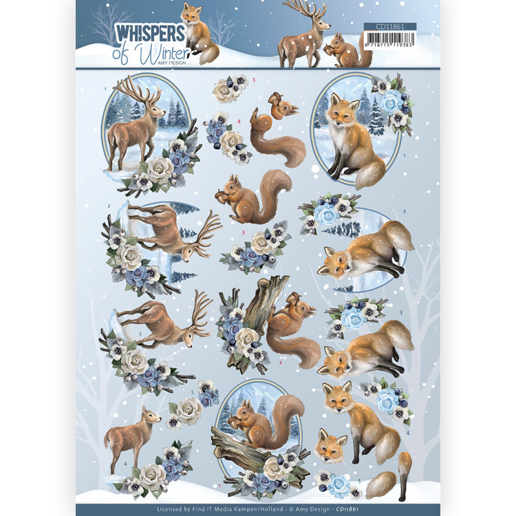 3D Knipvel - Amy Design - Whispers of Winter - Forest Animals - CD11861