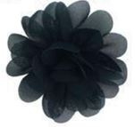 Chiffon bloem zwart 5,5 cm
