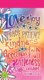 Small Kladblok - Jotter Pads - J126 - Love, Joy, Peace, Patience ISBN:5060427975256