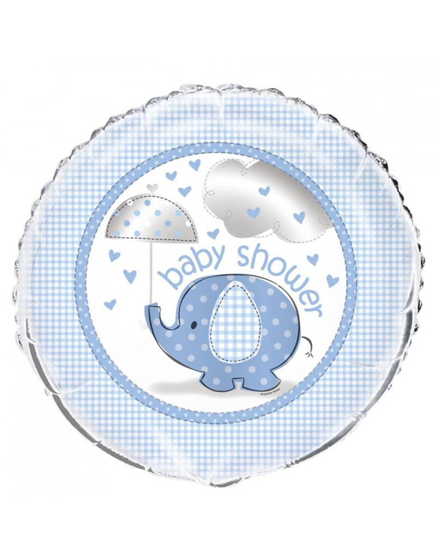 Babyshower folieballon olifant blauw