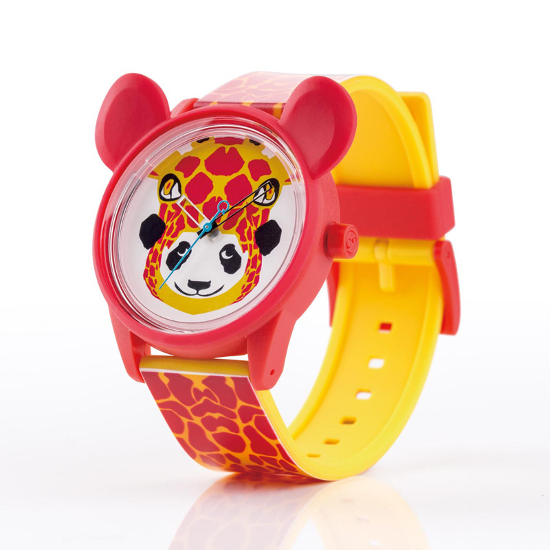 LEITMOTIV X QQ Smile Solar Design - Duurzaam Horloge Giraf Panda - 42mm