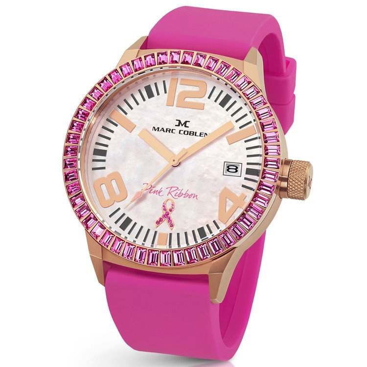 Marc Coblen MC45PR2 Pink Ribbon Rose Horloge 45mm