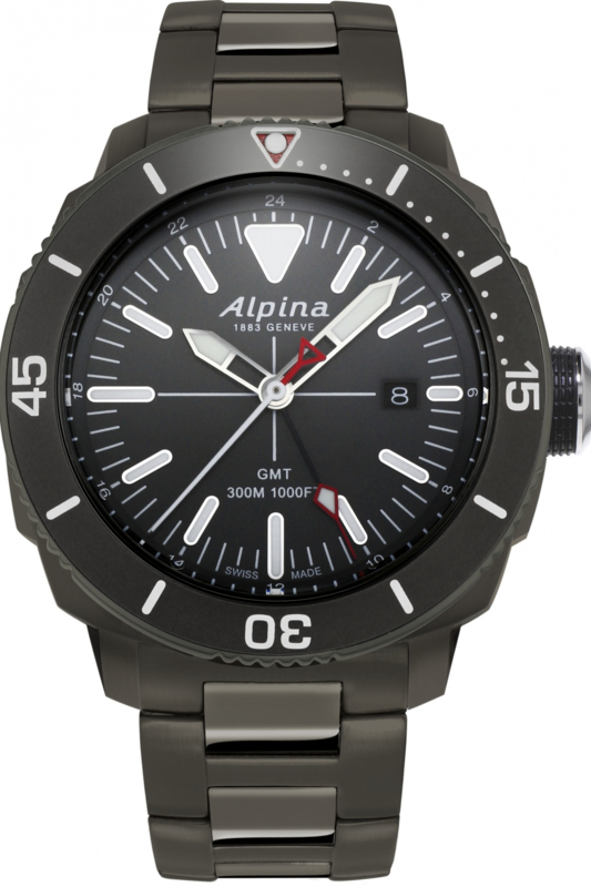 Alpina Seastrong GMT Diver 300M Swiss Made Horloge AL-247LGG4TV6B 45mm