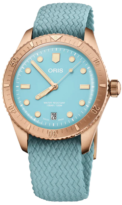 Oris Divers Sixty-Five Cotton Candy Bronze Blue Unisex Horloge 38mm