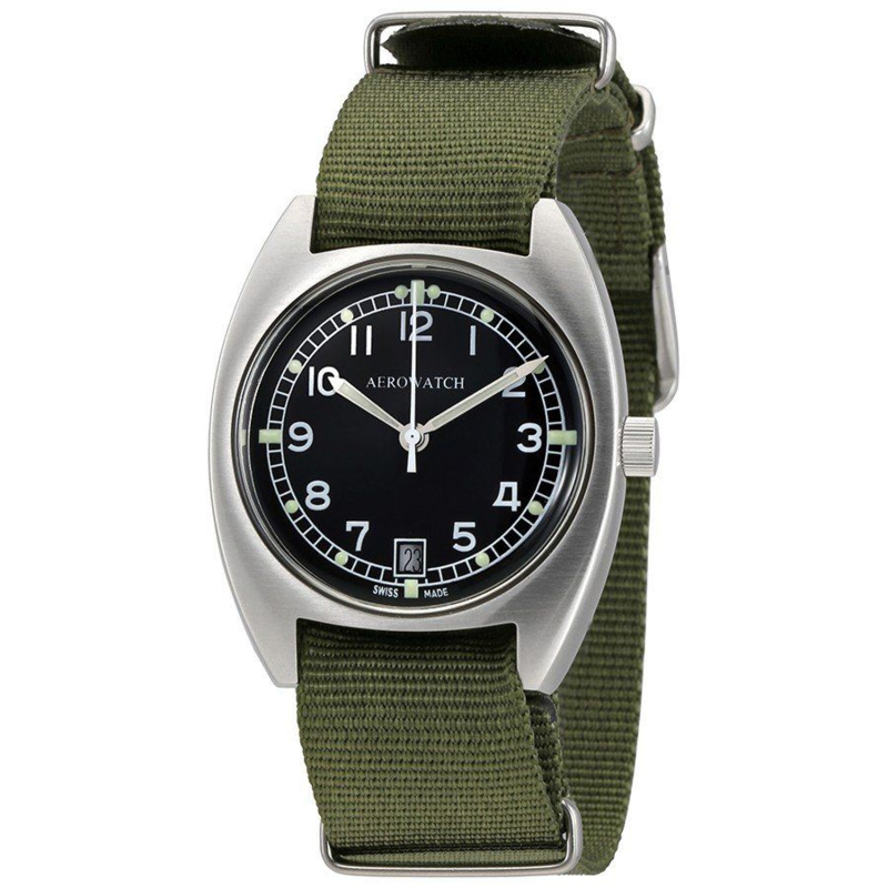 Aerowatch Militairy G-10 Field Watch Swiss Made Horloge 36mm