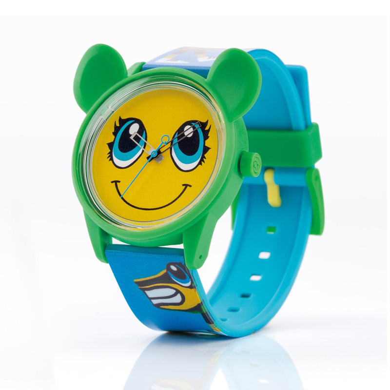 LEITMOTIV X QQ Smile Solar Design - Duurzaam Horloge Smiley Green - 42mm