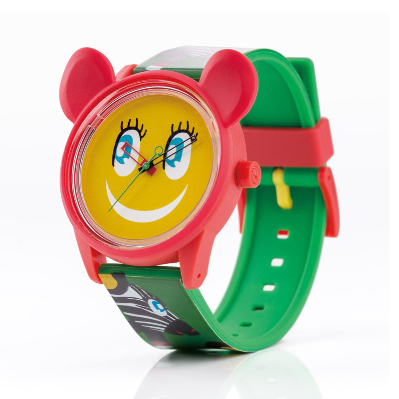 LEITMOTIV X QQ Smile Solar Design - Duurzaam Horloge Smiley Red - 42mm