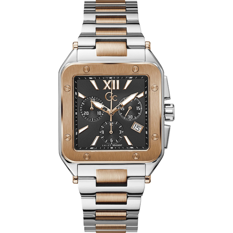 Gc: Guess Collection GC Z08001G2MF Couture Square Herenhorloge 37mm