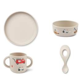 Liewood | Vivi printed tableware set | Emergency Vehicle
