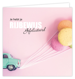 Je hebt je RIJBEWIJS gefeliciteerd