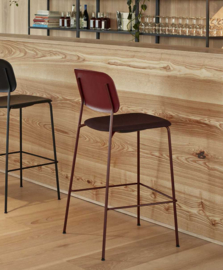 Soft Edge 90 Barkruk met rugleuning - HAY