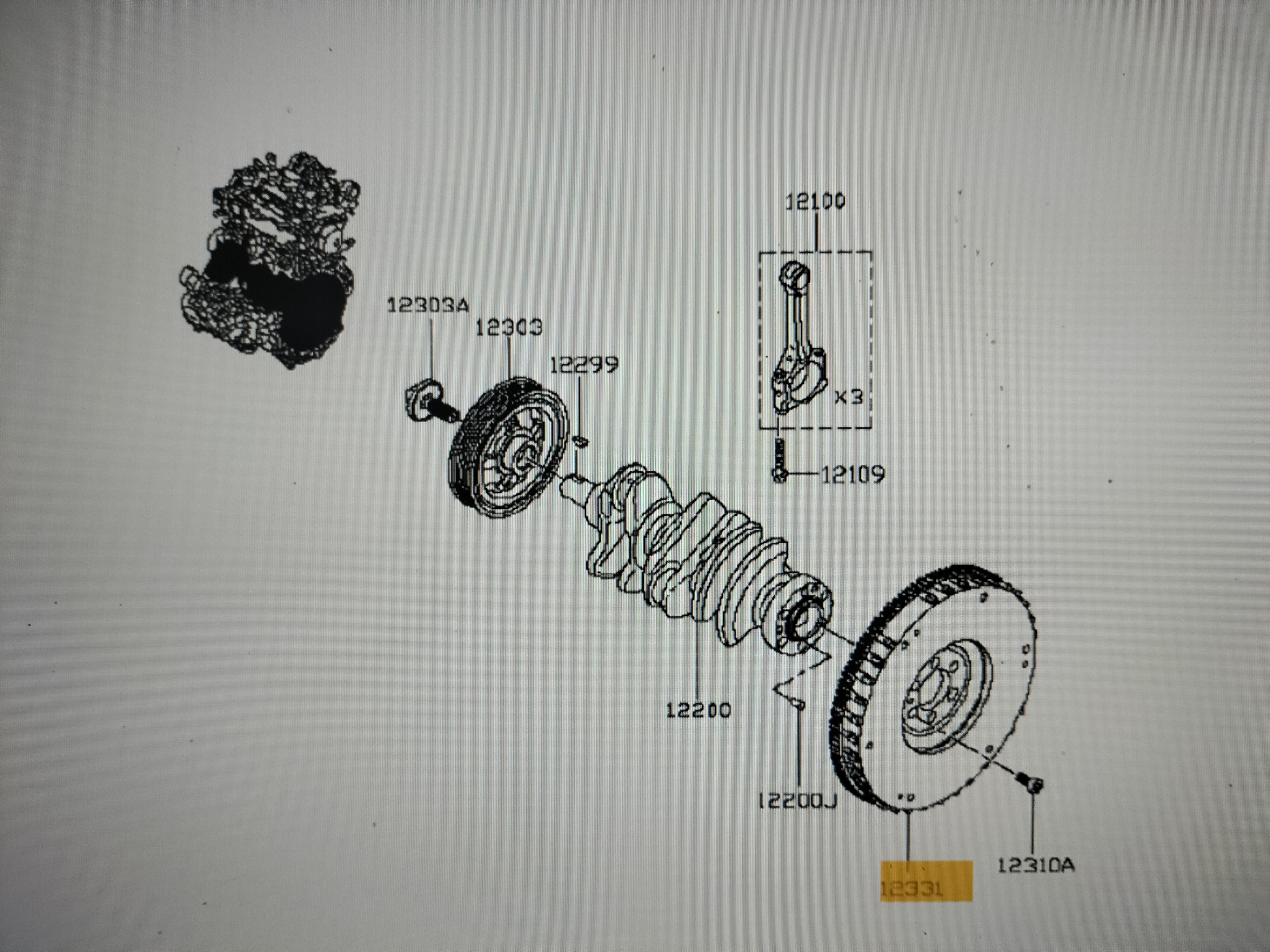 Vliegwiel HR09DET Nissan Micra K14 12331-00Q0B Gebruikt.