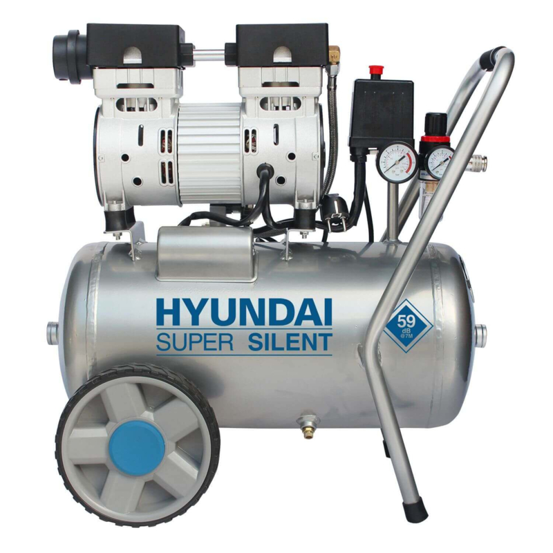 Hyundai Geluidsarme olievrije zuigercompressor 24L 230V - 8 bar