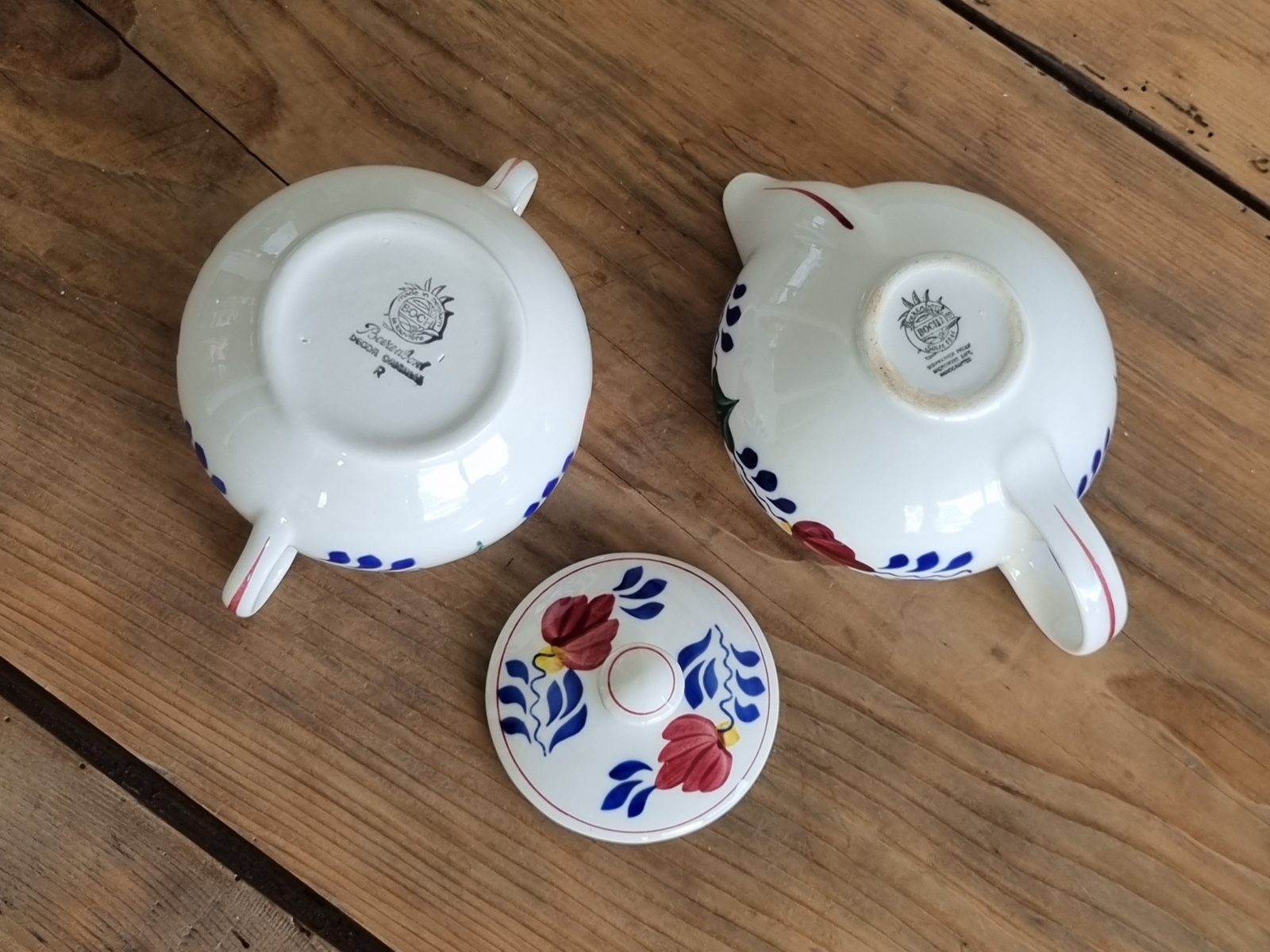 Boerenbont Boch Roomstel Zeeland op plateau (zwarte stempel)