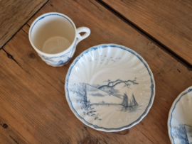 Petrus Regout Marines donkerblauw Koffieservies 6-pers. (rond model)