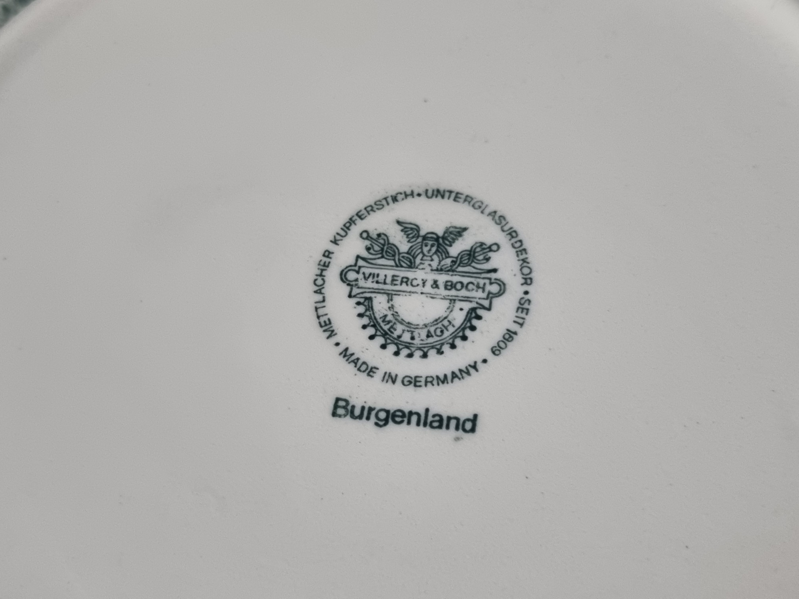 Villeroy en Boch Burgenland groen dekschaal terrine met uitsparing lepel