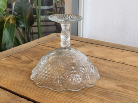 Glas Vintage Tazza op hoge voet 20 cm