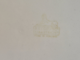 Oud Boerenbont Regout diep bord 24 cm (blauw of bruin stempel)