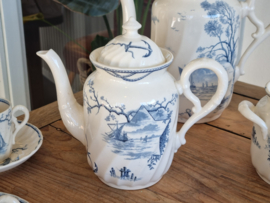 Petrus Regout Marines donkerblauw Koffieservies 6-pers. (rond model)