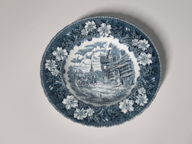 Engels groen/petrol Royal Tudor Ware Coaching Taverns diep pasta curry bord 23 cm