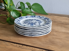 Blue Danube set 6x Gebaksbordje Serveerbordje 17 cm