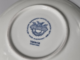 Villeroy en Boch Valeria blauw set 8x Koffie Kop en schotel