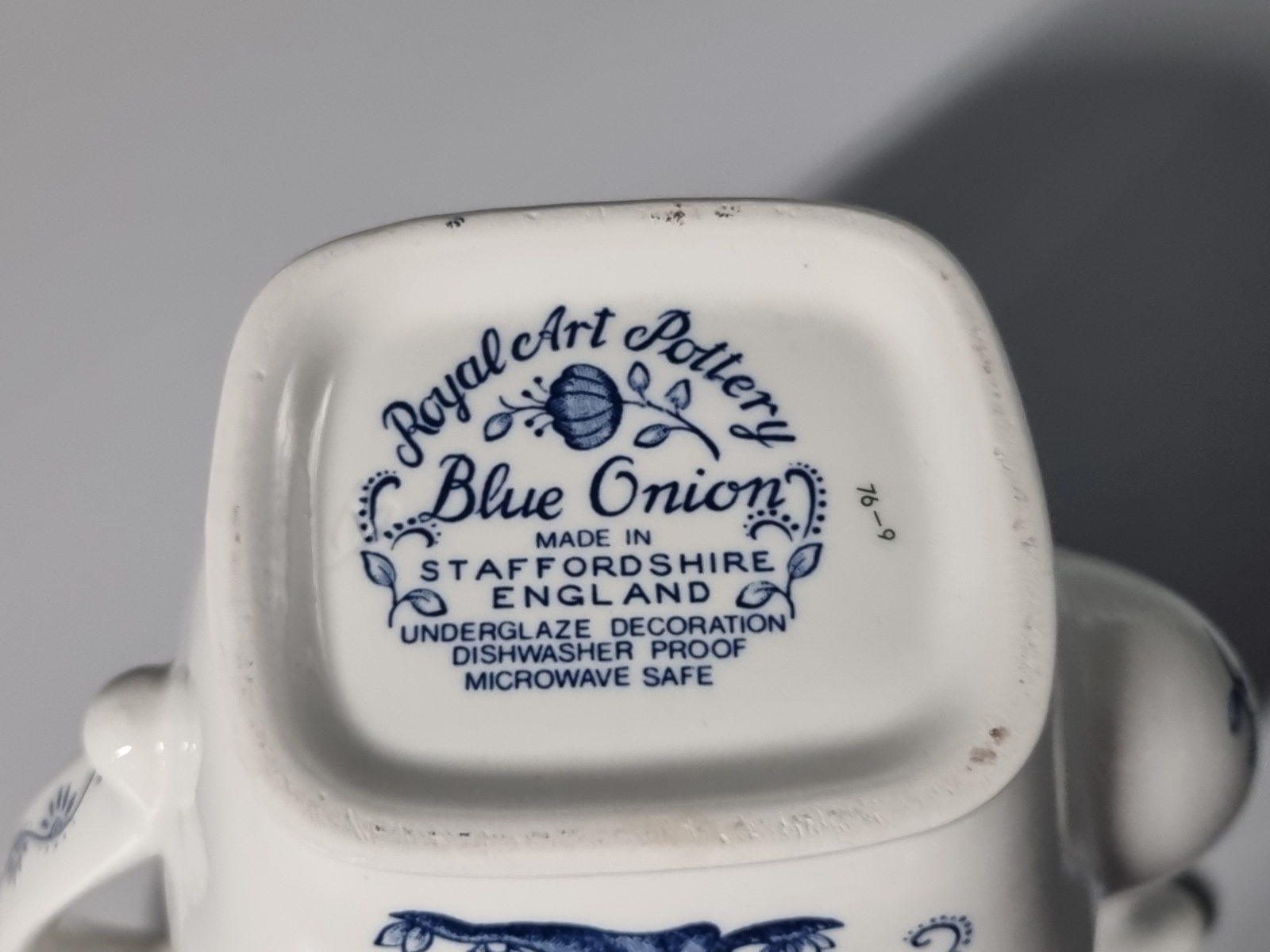 Engels blauw Enoch Wedgwood Blue Onion Koffiepot (1)