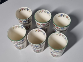 Engels Spode Copeland Chinese Rose set 6 bekers 11 cm